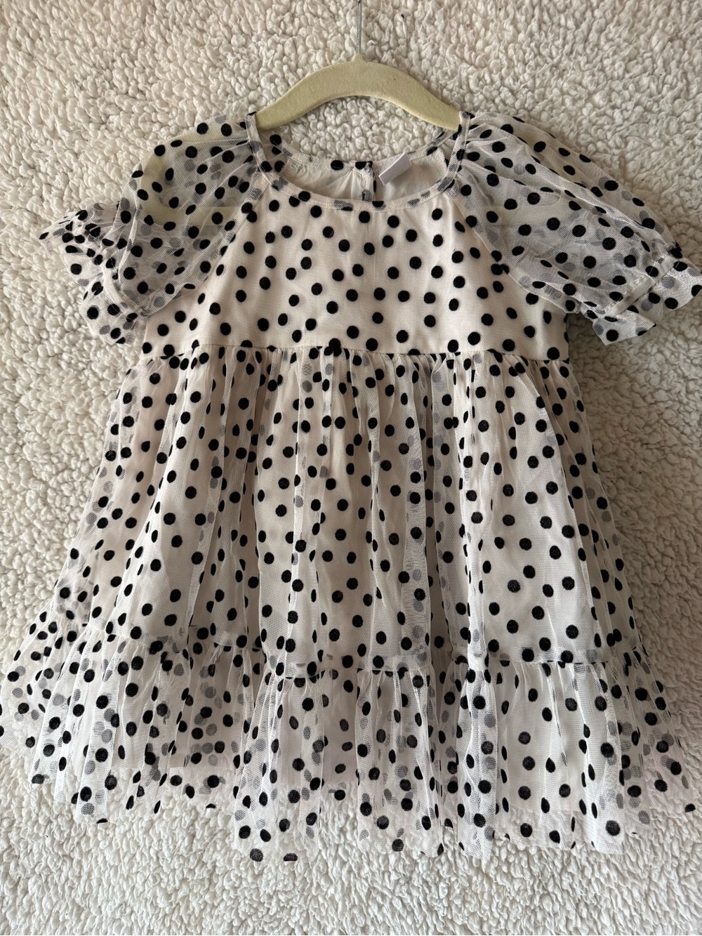 Baby GAP White Dress with Black Polka Dots - Girls Formal